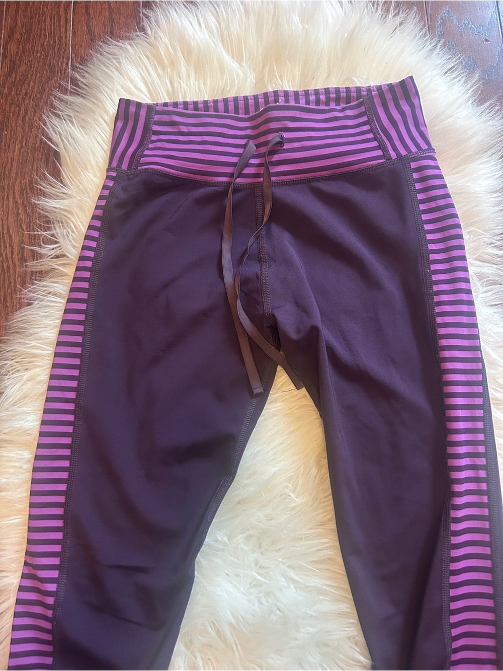 Aerie Skinny Purple Stripe Athletic Joggers Size Small Active Lounge Pants - Picture 3 of 8